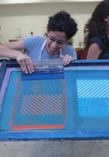 Printclubtorino serigrafia TAL workshop telaio